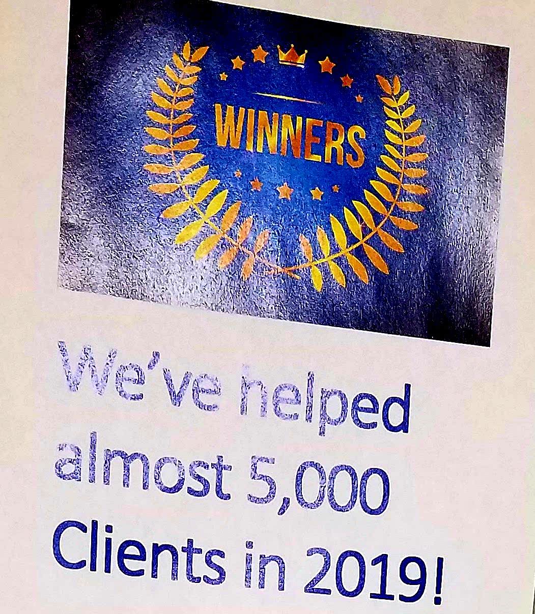 We've helped almost 5000 clients in 2019!